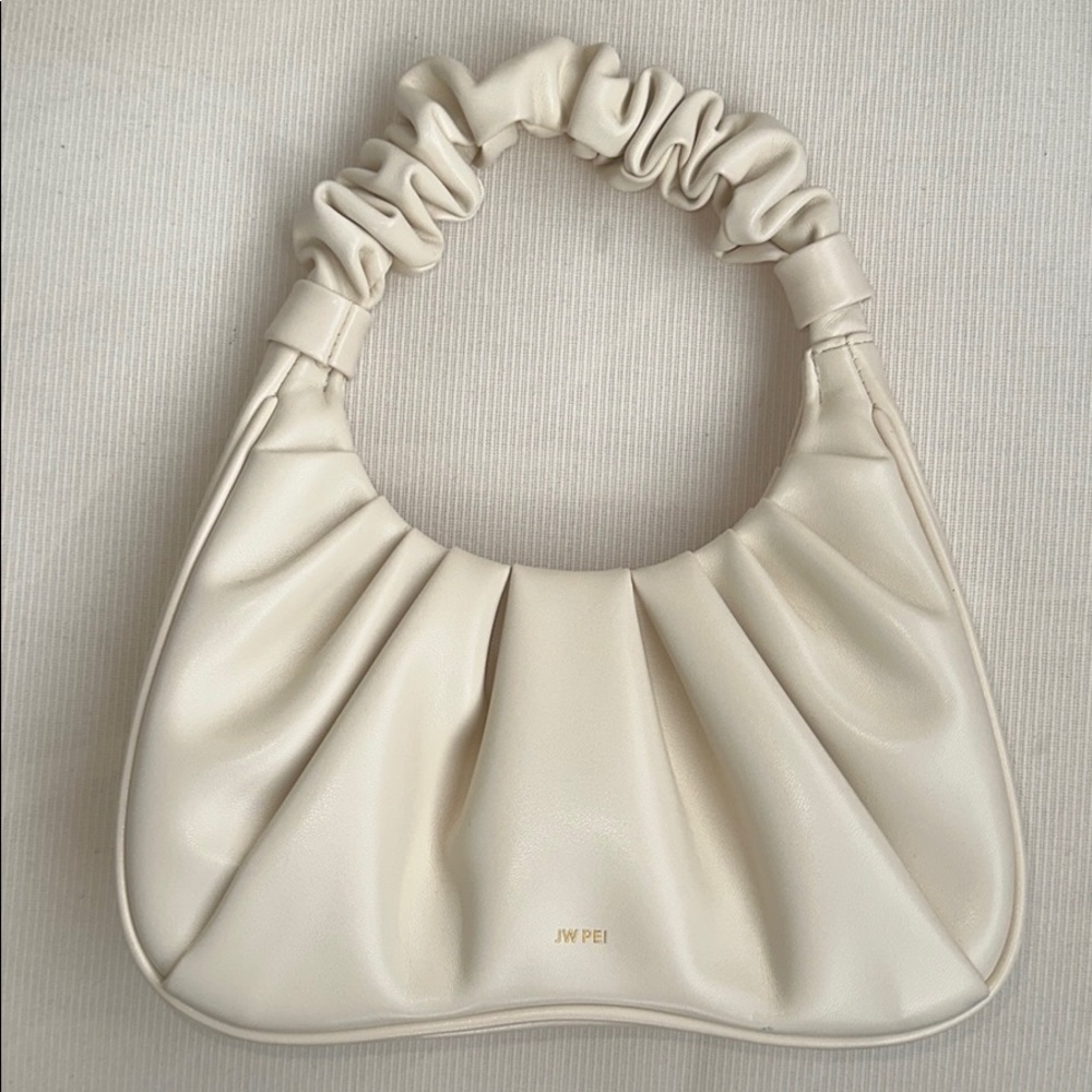 JW PEI Gabbi Ruched Hobo Handbag in BEIGE
